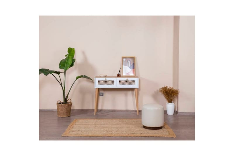 Lipasto Hanhi Valkoinen / Tammi - Keskisävyinen puu/Valkoinen - Huonekalut - Pöytä & ruokailuryhmä - Apupöytä & sivupöytä - Konsolipöytä