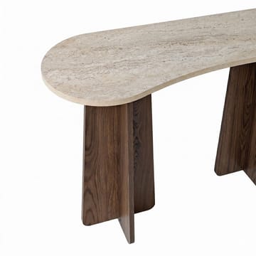Lipasto Homitis Zen (120 x 75 x 35 cm) Travertiini, pähkinä - Travertiini ja pähkinä - Huonekalut - Pöytä & ruokailuryhmä - Apupöytä & sivupöytä - Tarjotinpöytä & pikkupöytä