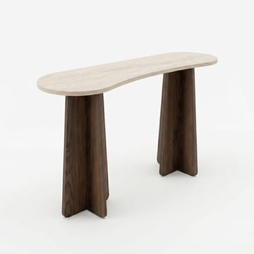 Lipasto Homitis Zen (120 x 75 x 35 cm) Travertiini, pähkinä - Travertiini ja pähkinä - Huonekalut - Pöytä & ruokailuryhmä - Apupöytä & sivupöytä - Tarjotinpöytä & pikkupöytä