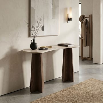 Lipasto Homitis Zen (120 x 75 x 35 cm) Travertiini, pähkinä - Travertiini ja pähkinä - Huonekalut - Pöytä & ruokailuryhmä - Apupöytä & sivupöytä - Tarjotinpöytä & pikkupöytä