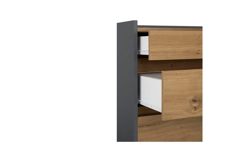 Lipasto Kosmo Antrasiitti/Tammi, 4 laatikkoa - Antrasiitti/Tammi, 4 laatikkoa - Säilytys - Säilytyskalusteet - Lipasto