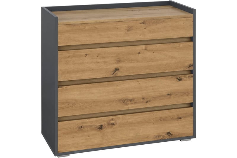 Lipasto Kosmo Antrasiitti/Tammi, 4 laatikkoa, Antrasiitti/Tammi, 4 laatikkoa