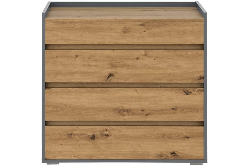 Lipasto Kosmo Antrasiitti/Tammi, 4 laatikkoa - Antrasiitti/Tammi, 4 laatikkoa - Säilytys - Säilytyskalusteet - Lipasto