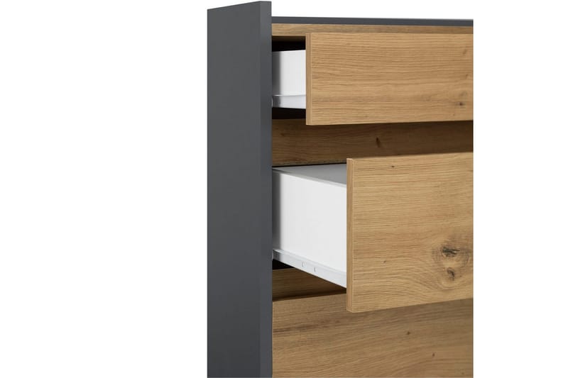 Lipasto Kosmo Antrasiitti/Tammi, 8 laatikkoa - Antrasiitti/Tammi, 8 laatikkoa - Huonekalut - Pöytä & ruokailuryhmä - Apupöytä & sivupöytä - Eteispöytä