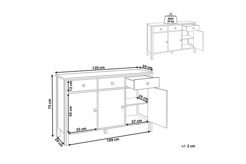 Lipasto Olate - Huonekalut - Pöytä & ruokailuryhmä - Apupöytä & sivupöytä - Tarjotinpöytä & pikkupöytä