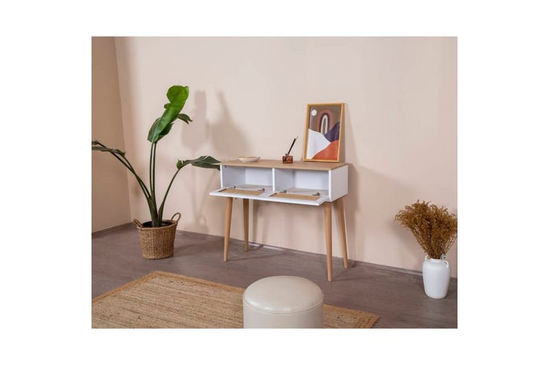 Lipasto Terra Valkoinen / Tammi - Valkoinen/Vaaleanvärinen puu - Huonekalut - Pöytä & ruokailuryhmä - Apupöytä & sivupöytä - Tarjotinpöytä & pikkupöytä