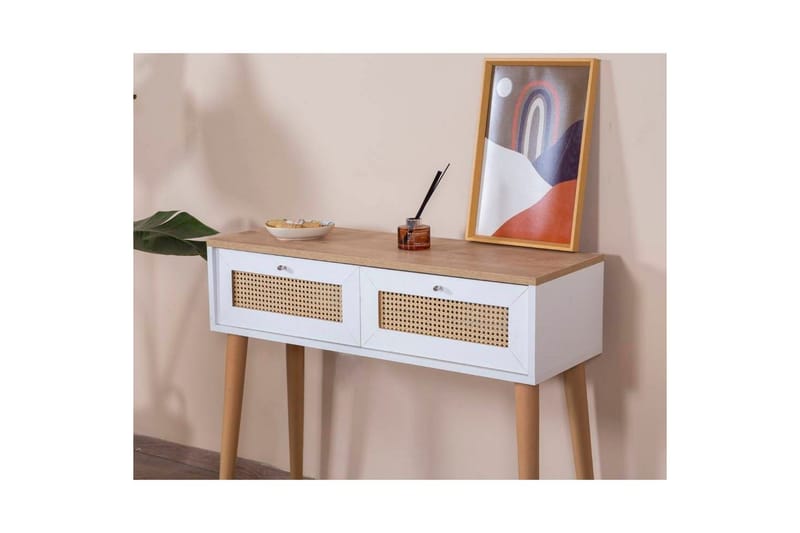 Lipasto Terra Valkoinen / Tammi - Valkoinen/Vaaleanvärinen puu - Huonekalut - Pöytä & ruokailuryhmä - Apupöytä & sivupöytä - Tarjotinpöytä & pikkupöytä