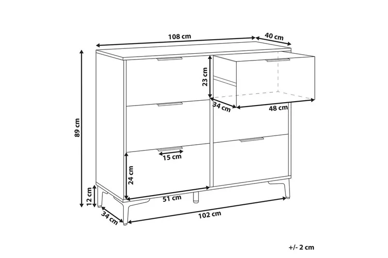 Lipasto Walcott Vihreä, kulta - Vihreä, kulta - Säilytys - Säilytyskalusteet - Lipasto