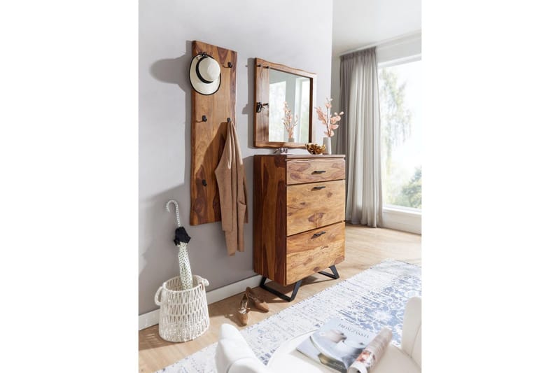 Lipasto Wohnling Täyspuuta, jossa 5 laatikkoa, epäsäännöllinen reuna, maalaismainen - Säilytys - Säilytyskalusteet - Lipasto