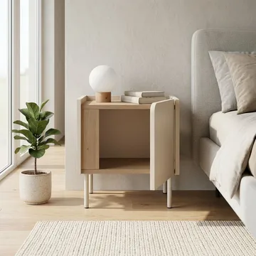 Lomar yöpöytä 45,5x47,8x35 cm - Luonnontammi hiekkakivi - Huonekalut - Pöytä & ruokailuryhmä - Apupöytä & sivupöytä - Yöpöytä