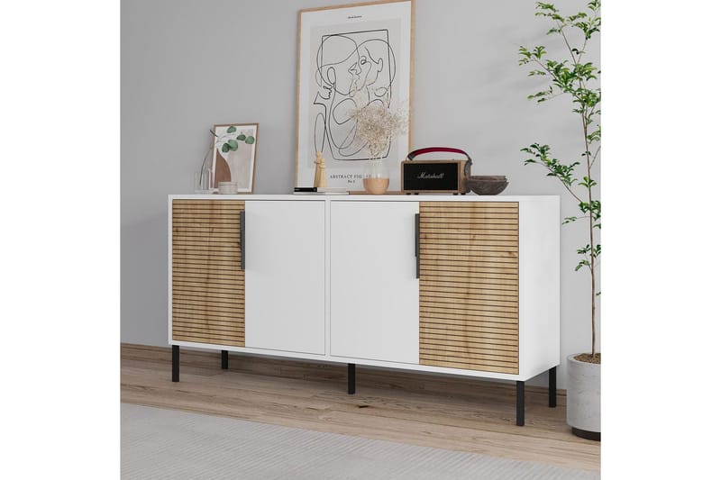 Lorien Konsolipöytä 150 cm - Valkoinen/Tammi - Huonekalut - Pöytä & ruokailuryhmä - Apupöytä & sivupöytä - Konsolipöytä