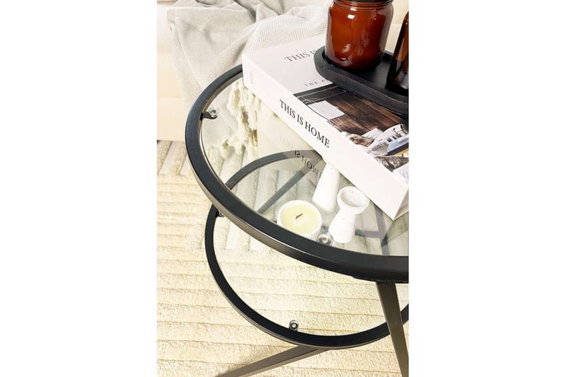 Lorigulla Sivupöytä 42x35 cm - Musta - Huonekalut - Pöytä & ruokailuryhmä - Apupöytä & sivupöytä - Tarjotinpöytä & pikkupöytä