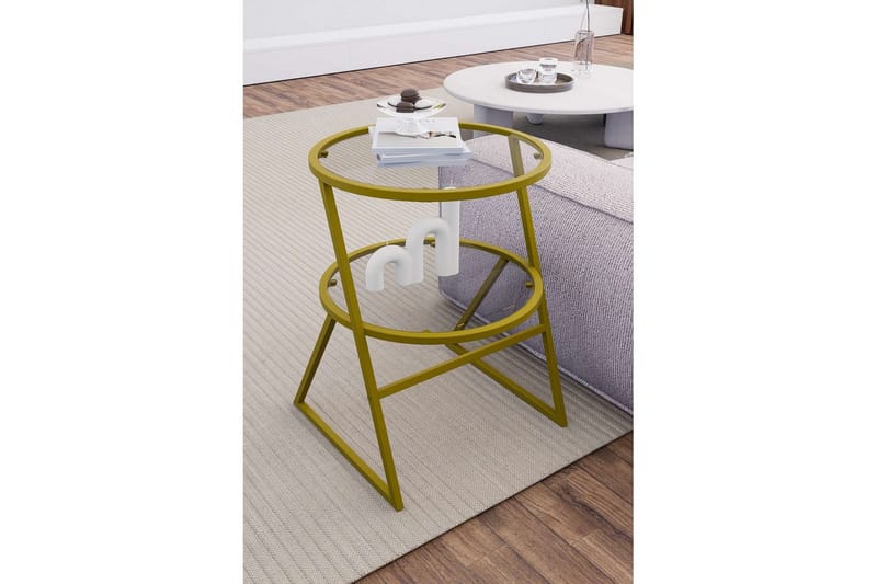 Lorigulla Sivupöytä 42x42 cm - Kulta - Huonekalut - Pöytä & ruokailuryhmä - Apupöytä & sivupöytä - Tarjotinpöytä & pikkupöytä