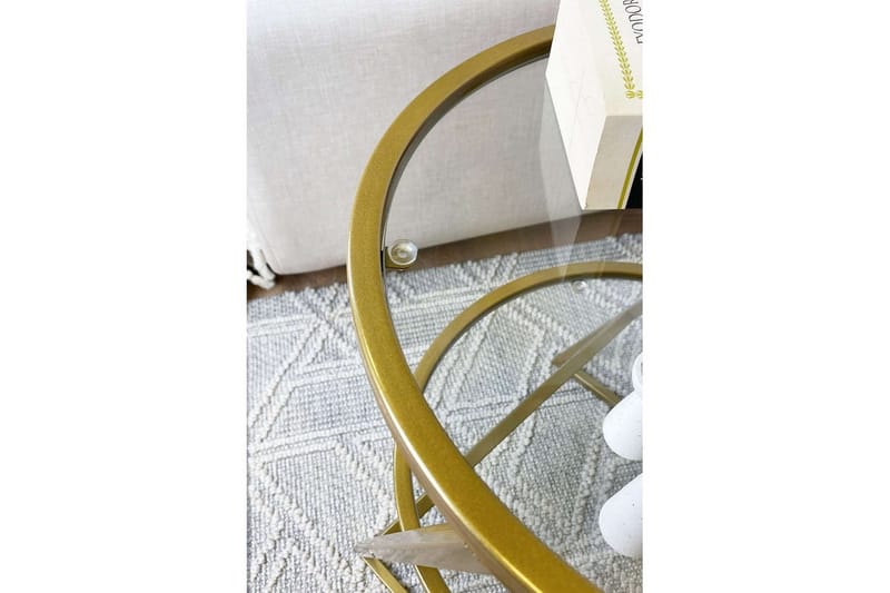 Lorigulla Sivupöytä 42x42 cm - Kulta - Huonekalut - Pöytä & ruokailuryhmä - Apupöytä & sivupöytä - Tarjotinpöytä & pikkupöytä