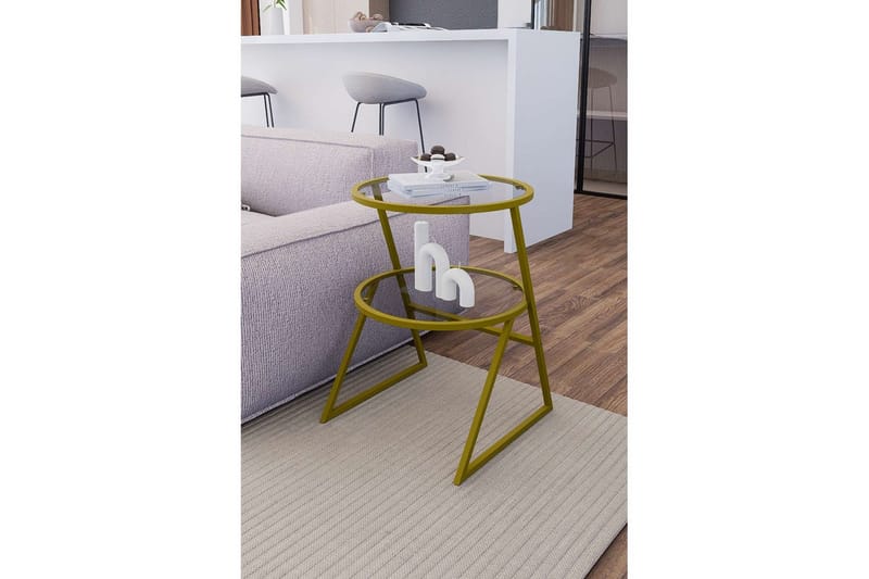 Lorigulla Sivupöytä 42x42 cm - Kulta - Huonekalut - Pöytä & ruokailuryhmä - Apupöytä & sivupöytä - Tarjotinpöytä & pikkupöytä