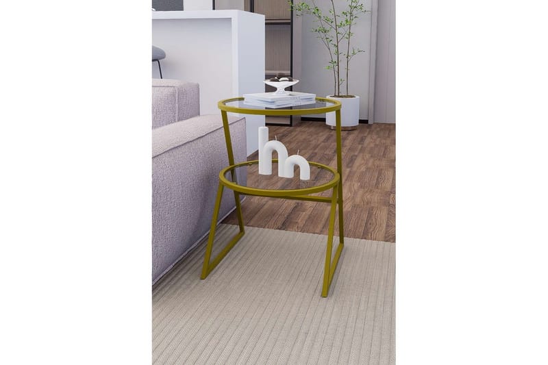 Lorigulla Sivupöytä 42x42 cm - Kulta - Huonekalut - Pöytä & ruokailuryhmä - Apupöytä & sivupöytä - Tarjotinpöytä & pikkupöytä