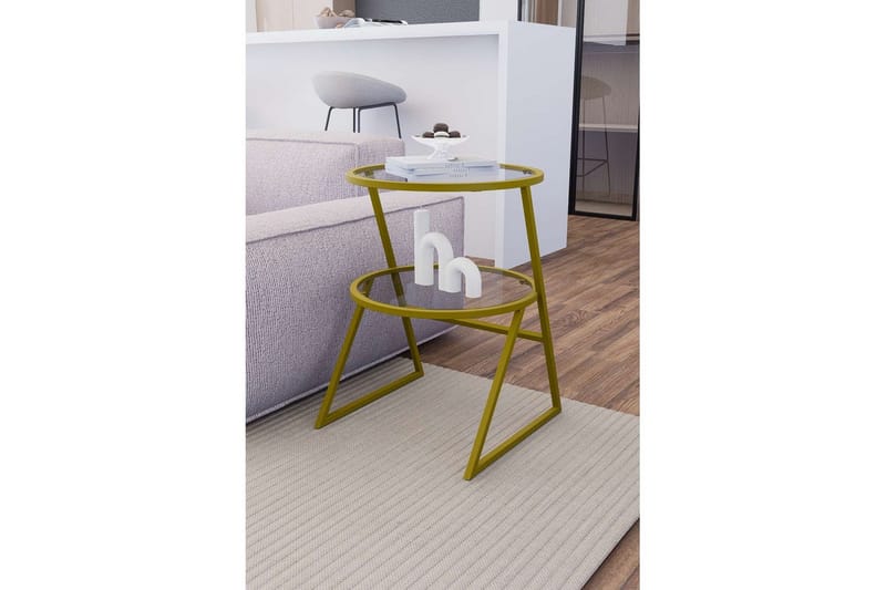 Lorigulla Sivupöytä 42x42 cm - Kulta - Huonekalut - Pöytä & ruokailuryhmä - Apupöytä & sivupöytä - Tarjotinpöytä & pikkupöytä