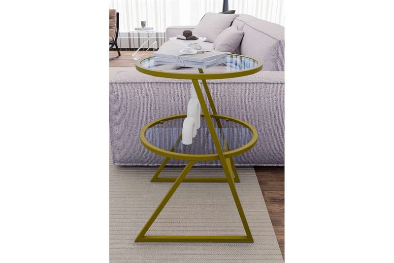 Lorigulla Sivupöytä 42x42 cm - Kulta - Huonekalut - Pöytä & ruokailuryhmä - Apupöytä & sivupöytä - Tarjotinpöytä & pikkupöytä