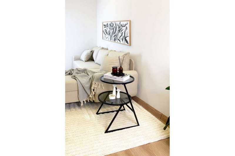 Lorigulla Sivupöytä 42x42 cm - Musta/Harmaa - Huonekalut - Pöytä & ruokailuryhmä - Apupöytä & sivupöytä - Tarjotinpöytä & pikkupöytä