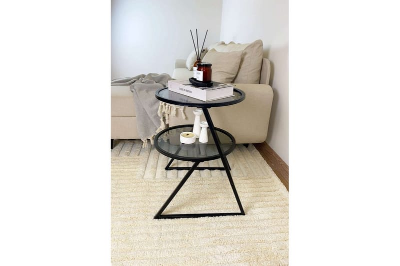 Lorigulla Sivupöytä 42x42 cm - Musta/Harmaa - Huonekalut - Pöytä & ruokailuryhmä - Apupöytä & sivupöytä - Tarjotinpöytä & pikkupöytä