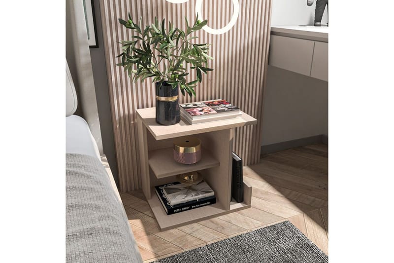 Lorik Yöpöytä 45 cm - Beige - Huonekalut - Pöytä & ruokailuryhmä - Apupöytä & sivupöytä - Yöpöytä