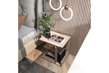Lorik Yöpöytä 45 cm - Beige - Huonekalut - Pöytä & ruokailuryhmä - Apupöytä & sivupöytä - Yöpöytä
