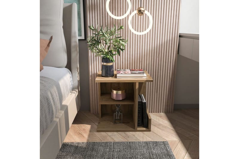 Lorik Yöpöytä 45 cm - Tammi - Huonekalut - Pöytä & ruokailuryhmä - Apupöytä & sivupöytä - Yöpöytä