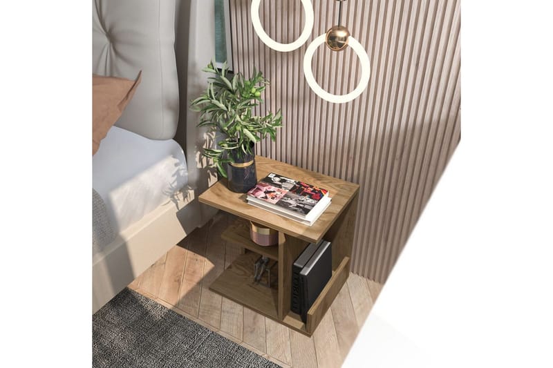 Lorik Yöpöytä 45 cm - Tammi - Huonekalut - Pöytä & ruokailuryhmä - Apupöytä & sivupöytä - Yöpöytä