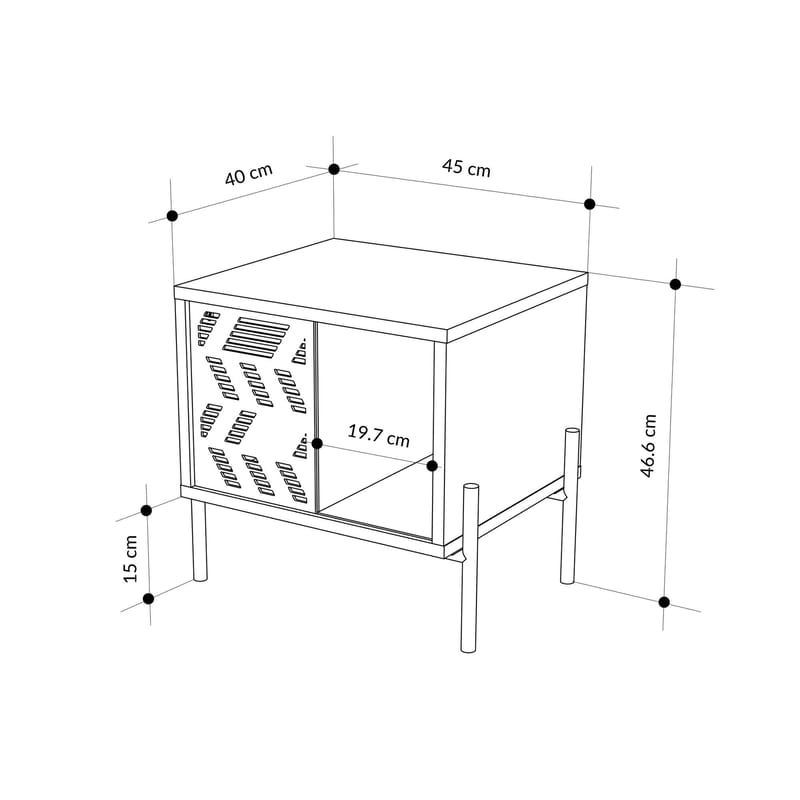 Losina Yöpöytä 45 cm - Hitit - Huonekalut - Pöytä & ruokailuryhmä - Apupöytä & sivupöytä - Yöpöytä