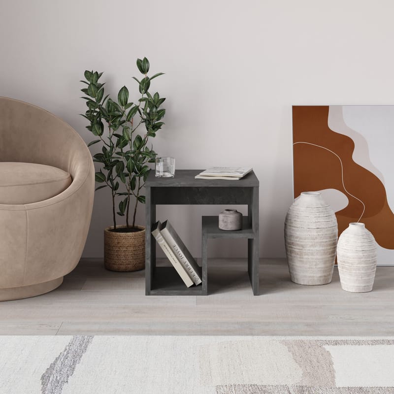 Lumira Sivupöytä 40 cm - Retro Grey - Huonekalut - Pöytä & ruokailuryhmä - Apupöytä & sivupöytä - Tarjotinpöytä & pikkupöytä