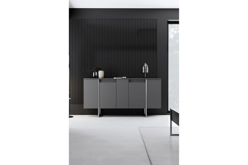Luxe Konsolipöytä 160 cm - Antrasiitti/Hopea - Huonekalut - Pöytä & ruokailuryhmä - Apupöytä & sivupöytä - Konsolipöytä