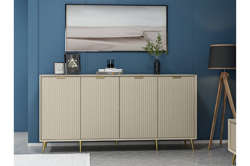 Luxe Konsolipöytä 180 cm - Hiekkakivi - Huonekalut - Pöytä & ruokailuryhmä - Apupöytä & sivupöytä - Konsolipöytä