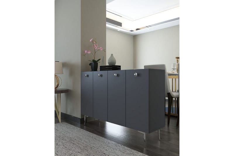 Mangvar Konsolipöytä 120 cm - Antrasiitti/Hopea - Huonekalut - Pöytä & ruokailuryhmä - Apupöytä & sivupöytä - Konsolipöytä