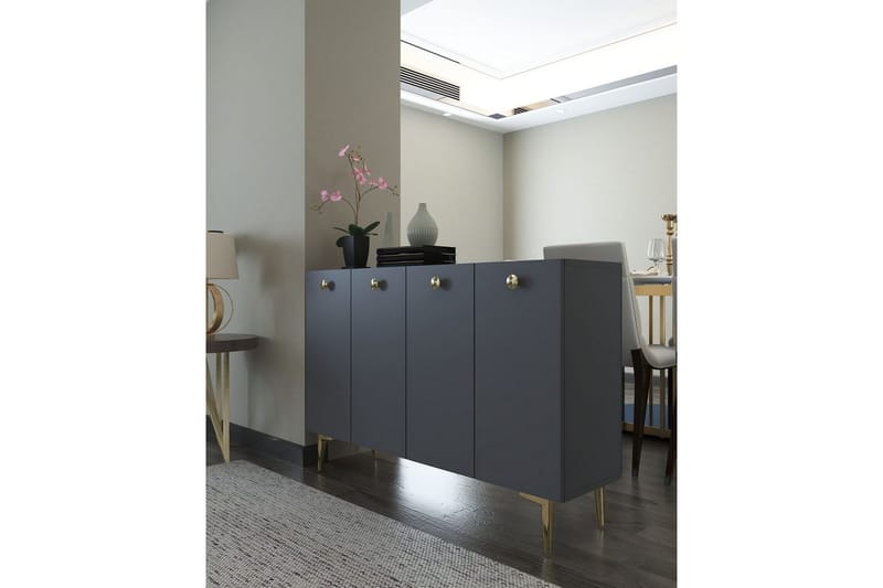 Mangvar Konsolipöytä 120 cm - Antrasiitti/Kulta - Huonekalut - Pöytä & ruokailuryhmä - Apupöytä & sivupöytä - Konsolipöytä