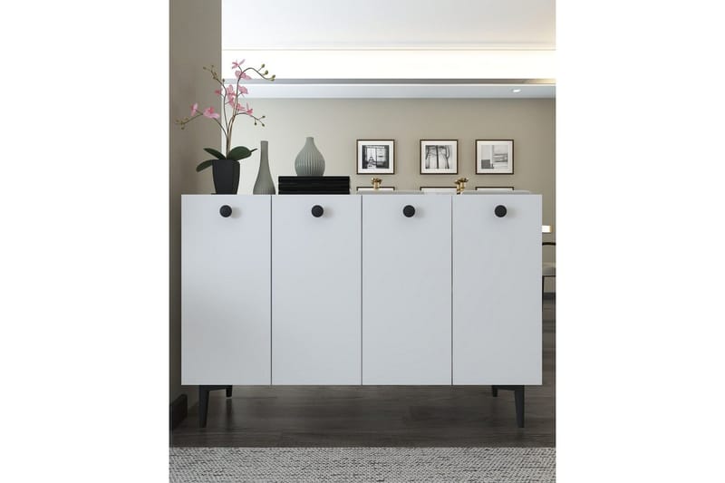 Mangvar Konsolipöytä 120 cm - Valkoinen/Musta - Huonekalut - Pöytä & ruokailuryhmä - Apupöytä & sivupöytä - Konsolipöytä