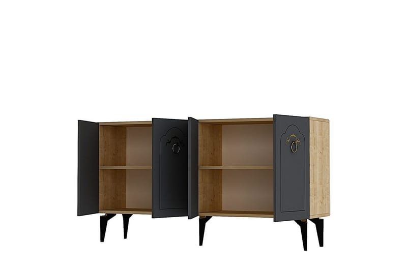 Maren Konsolipöytä 150 cm - Tammi/Antrasiitti - Huonekalut - Pöytä & ruokailuryhmä - Apupöytä & sivupöytä - Konsolipöytä