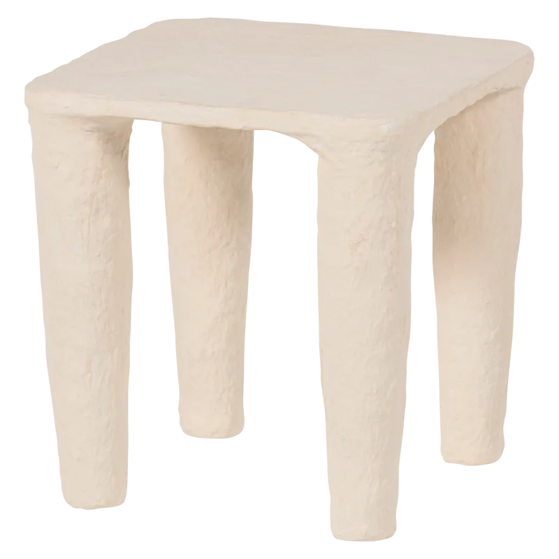 Matala sivupöytä Papier Vion 40 cm, Luonnonvalkoinen