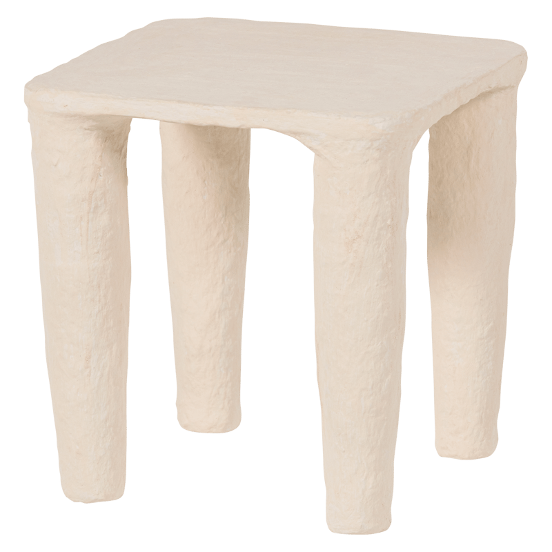 Matala sivupöytä Papier Vion 40 cm, Luonnonvalkoinen