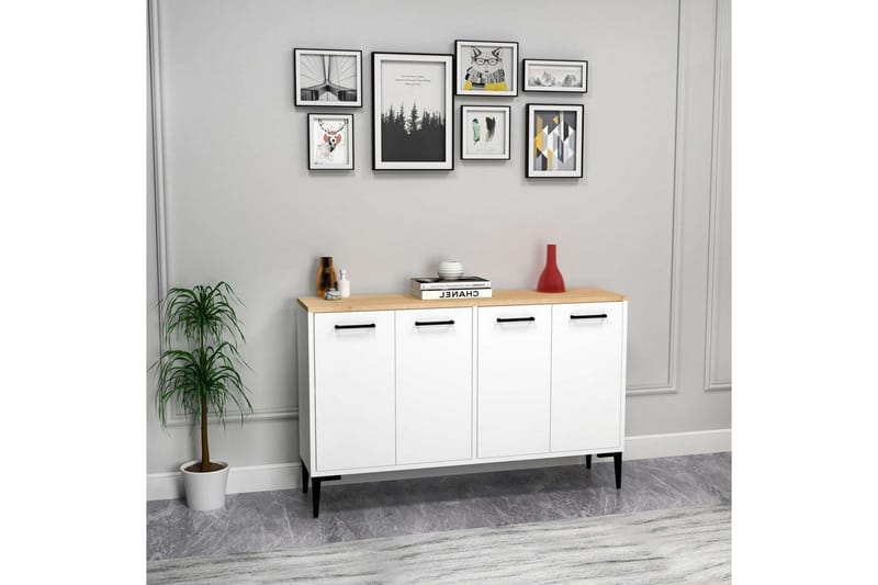 Merion Konsolipöytä 120 cm - Tammi/Valkoinen - Huonekalut - Pöytä & ruokailuryhmä - Apupöytä & sivupöytä - Konsolipöytä