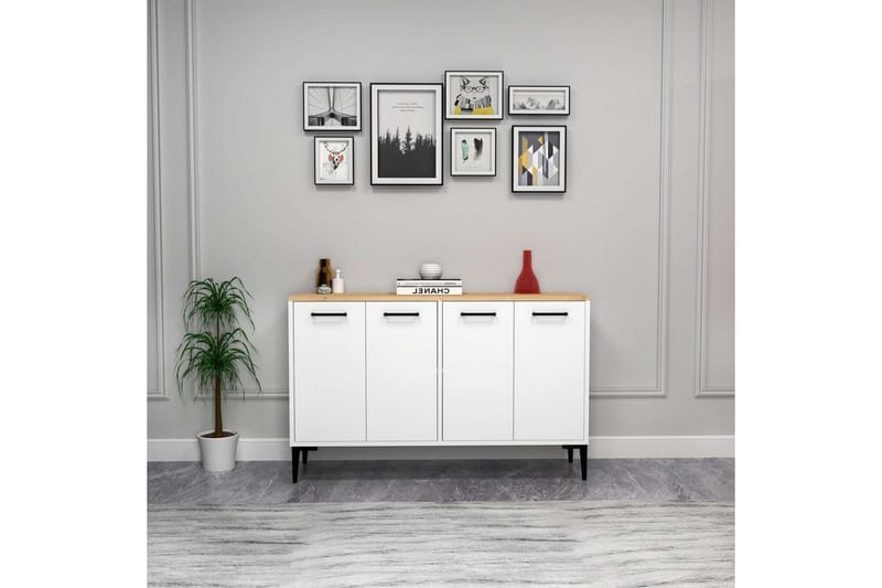 Merion Konsolipöytä 120 cm - Tammi/Valkoinen - Huonekalut - Pöytä & ruokailuryhmä - Apupöytä & sivupöytä - Konsolipöytä