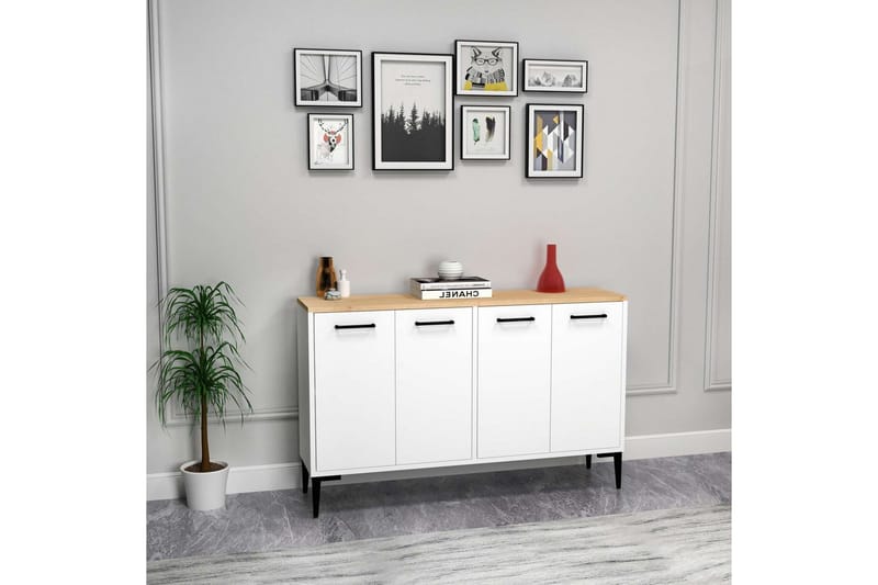 Merion Konsolipöytä 120 cm - Tammi/Valkoinen - Huonekalut - Pöytä & ruokailuryhmä - Apupöytä & sivupöytä - Konsolipöytä