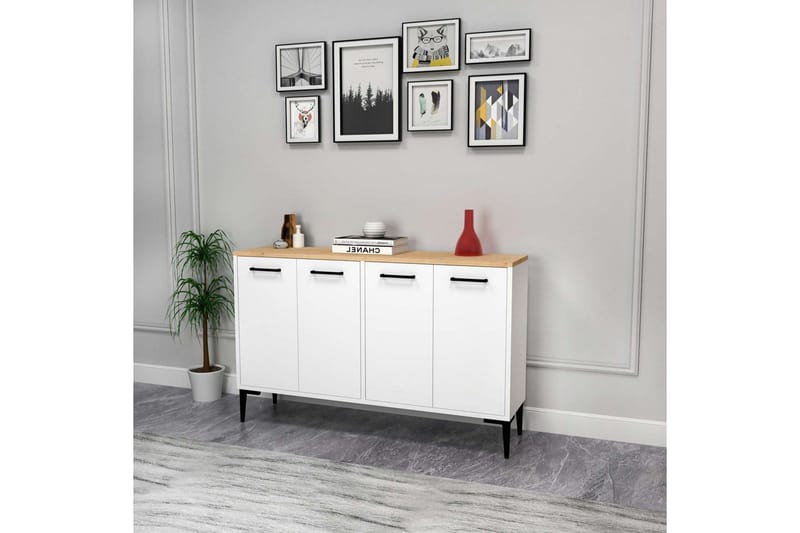 Merion Konsolipöytä 120 cm - Tammi/Valkoinen - Huonekalut - Pöytä & ruokailuryhmä - Apupöytä & sivupöytä - Konsolipöytä