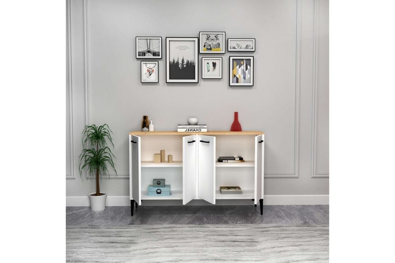 Merion Konsolipöytä 120 cm - Tammi/Valkoinen - Huonekalut - Pöytä & ruokailuryhmä - Apupöytä & sivupöytä - Konsolipöytä