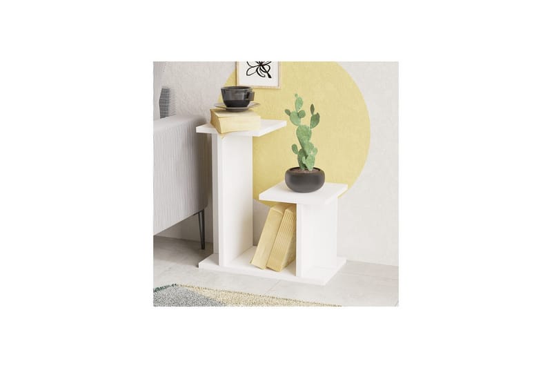 Mijara Sivupöytä 46 cm - Valkoinen - Huonekalut - Pöytä & ruokailuryhmä - Apupöytä & sivupöytä - Tarjotinpöytä & pikkupöytä