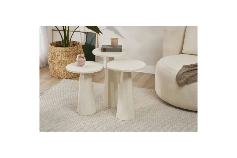 Miu Pöytäsarja 35 cm - Valkoinen - Huonekalut - Pöytä & ruokailuryhmä - Apupöytä & sivupöytä - Sarjapöytä
