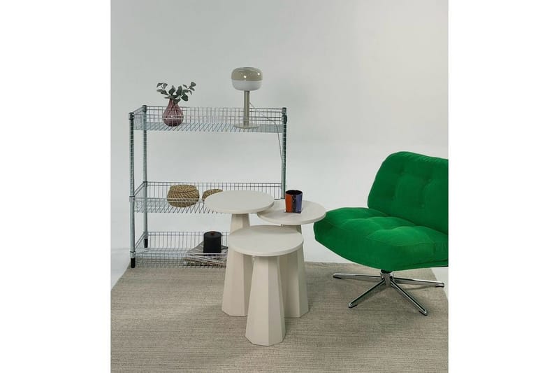 Miu Pöytäsarja 35 cm - Kerma - Huonekalut - Pöytä & ruokailuryhmä - Apupöytä & sivupöytä - Sarjapöytä