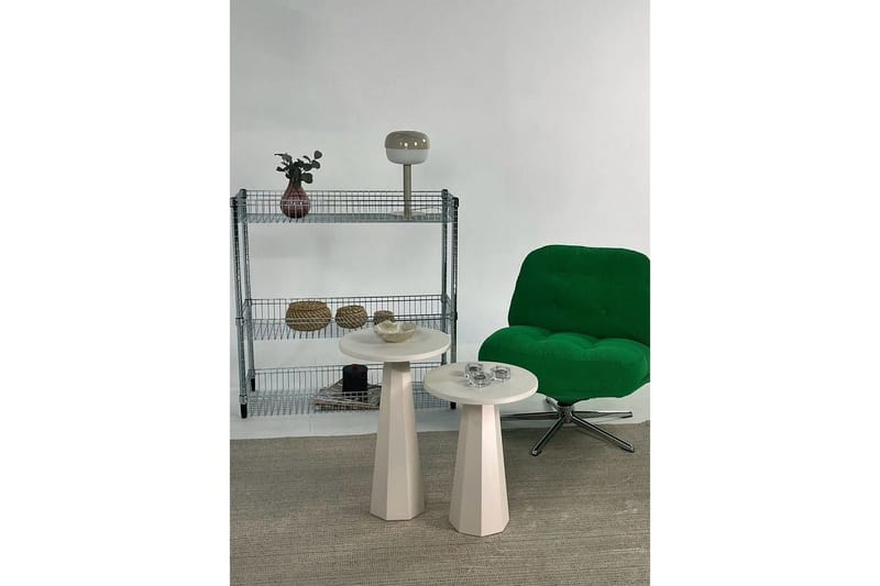 Miu Pöytäsarja 35 cm - Kerma - Huonekalut - Pöytä & ruokailuryhmä - Apupöytä & sivupöytä - Sarjapöytä