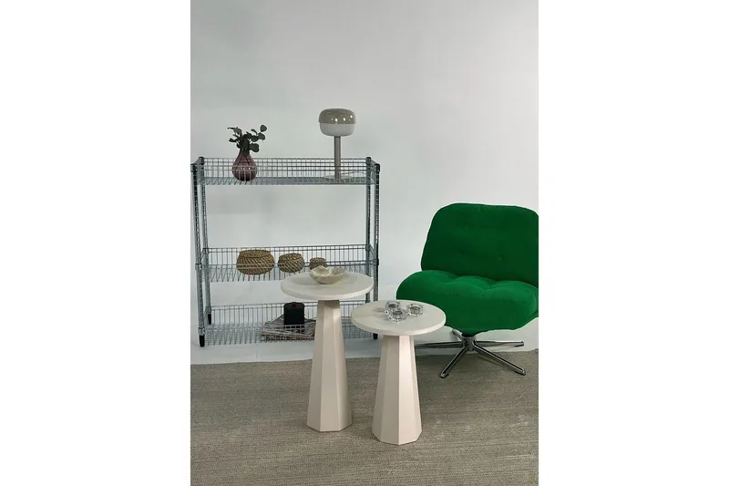 Miu Pöytäsarja 35 cm - Kerma - Huonekalut - Pöytä & ruokailuryhmä - Apupöytä & sivupöytä - Sarjapöytä