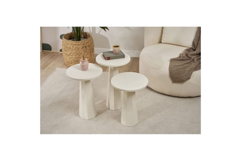 Miu Pöytäsarja 35 cm - Valkoinen - Huonekalut - Pöytä & ruokailuryhmä - Apupöytä & sivupöytä - Sarjapöytä