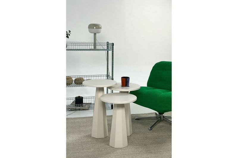 Miu Pöytäsarja 35 cm - Kerma - Huonekalut - Pöytä & ruokailuryhmä - Apupöytä & sivupöytä - Sarjapöytä